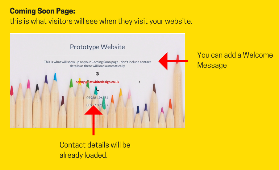 How to customise the Coming Soon page
