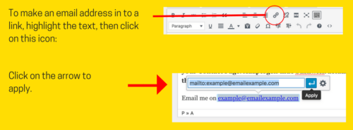 Adding an email link in WordPress Visual Editor