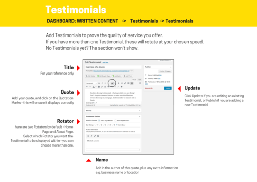 How to add a Testimonial Infographic