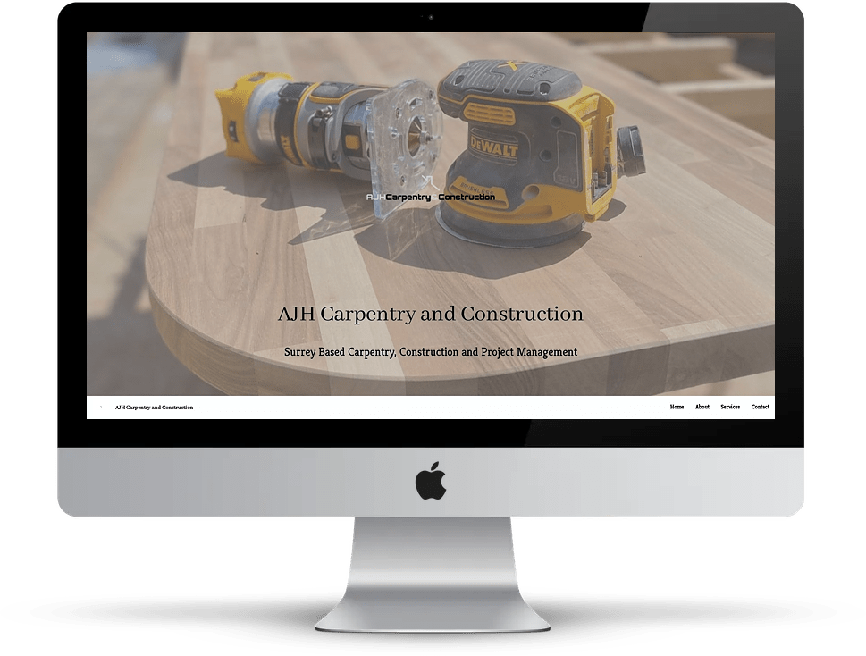 AJH Carpentry and Construction website on desktop