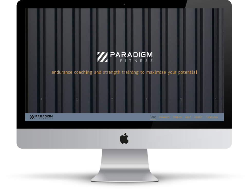 Paradigm Fitness website on desktop