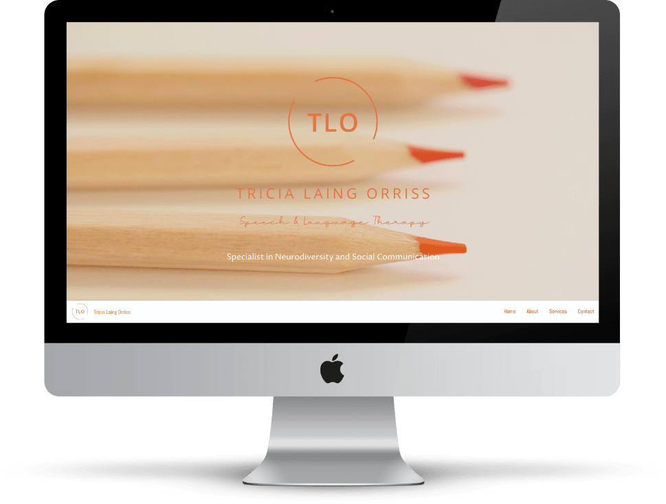 Tricia Laing Orriss website on desktop