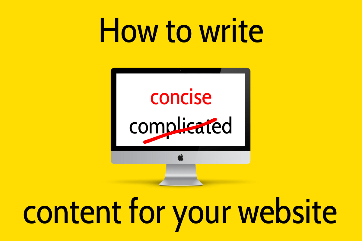 Concise written content for your website - featured image for blog