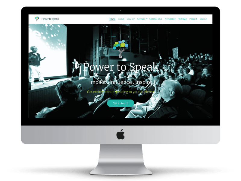 Power to Speak website on desktop