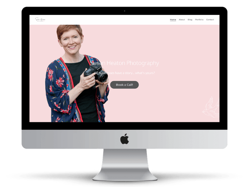 Susan Heaton Photography website on desktop