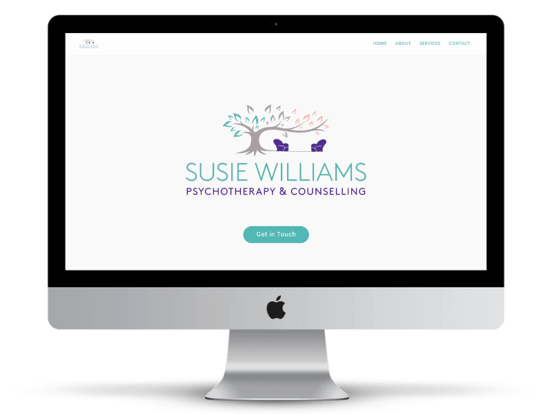 Susie Williams Psychotherapy website on desktop