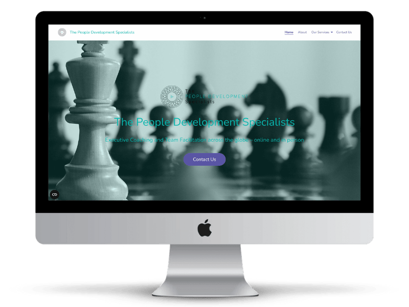The People Development Specialists website on desktop