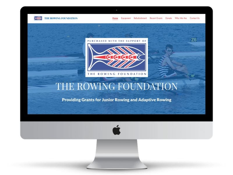 Rowing Foundation website for Flat White Websites showcase