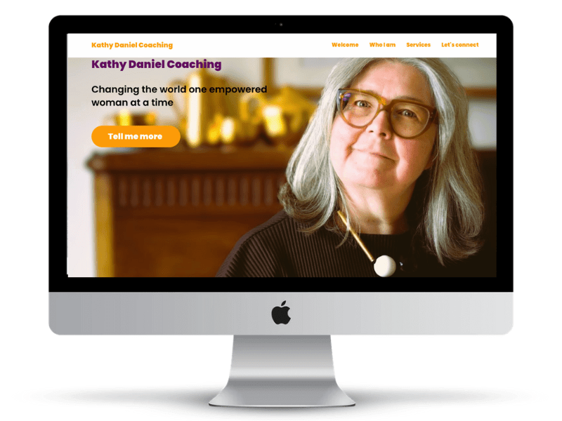 Kathy Daniel Coaching website for Flat White Website's showcase